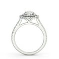 thumbnail image 3 of Ethan Jewel 1.4 Ct Round Cut Moissanite - 14K White Gold Plated Wedding Anniversary Rings - Engagement Wedding Halo Rings For Women's - Halo Solitaire with Accent Engagement Rings, 3 of 4