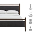 thumbnail image 3 of Ginny Queen Size Platform Bed Frame in Wenge Heathered Dark Gray, 3 of 10