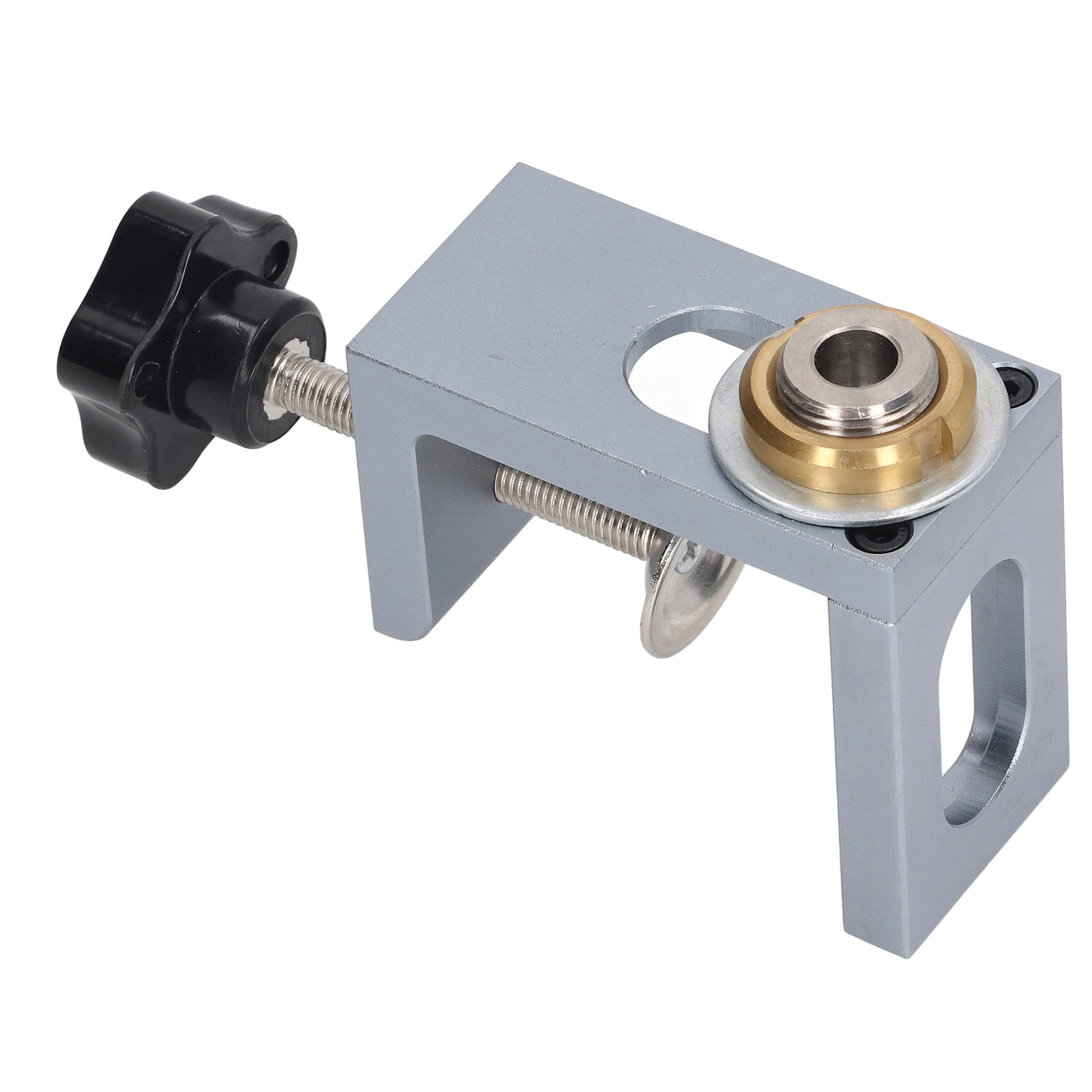 Yajisi Woodworking Hole Locator Dowelling Jig Drill Guide Kit Aluminum Alloy Positioner (7.48 x 7.09 x 2.36 inches / 19 x 18 x 6 cm)