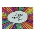 thumbnail image 1 of Colorful Cutting Board, Vintage All You Need is Love Inspirational Speech Bubble Hippie Retro Poster Print, Decorative Tempered Glass Cutting and Serving Board, Small Size, White, by Ambesonne, 1 of 1