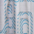 thumbnail image 4 of Designart '3D Blue and White Pattern I' Mid-Century Modern Curtain Panel, 4 of 5