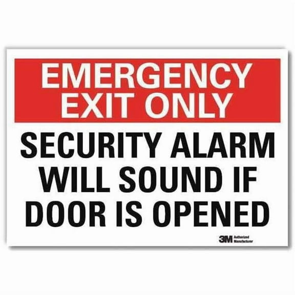 Lyle Emergency Sign,5x7in,Reflective Sheeting U7-1089-RD_7X5