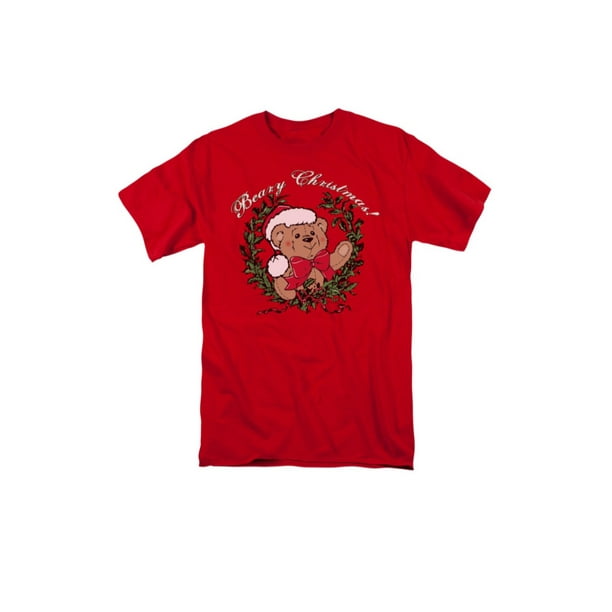 Beary Christmas Winter Holidays Teddy Bear Funny Humorous Saying Adult T Shirt 