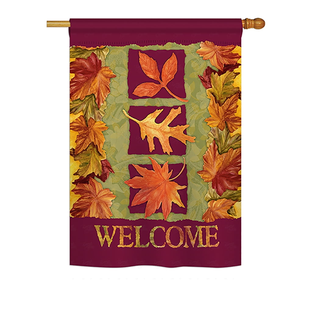 Fall Leaves Decorative Flag