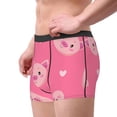 thumbnail image 3 of Kdxio Men's Boxer Briefs with Cartoon Pigs and Hearts Print - Comfortable and Breathable Underwear for Everyday Wear, 3 of 7