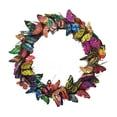 thumbnail image 2 of Corona de flores artificiales para primavera y verano, decoración verde, guirnalda colgante 25CM, 2 of 9
