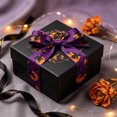 thumbnail image 5 of Qocolcyl 1x 177in Halloween Purple Printed Polyester Ribbon DIY Craft Kit, Beginner Friendly Pumpkin Witch Bat Grosgrain Ribbon, Indoor Outdoor Wreath Bow Gift Wrap Holiday Party Decor Supply, 5 of 7