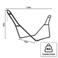 thumbnail image 3 of Bingirl Support de Hamac pour 2 Personnes Seulement Capacité de 550 Lb Réglable Robuste Support en Acier Enduit de Poudre Multi-Usage Convient aux Hamacs de 9 Pi à 14 Pi Noir, 3 of 7