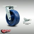 thumbnail image 2 of 6 Inch SS Solid Poly Swivel Caster with Roller Bearing and Swivel Lock SCC, 2 of 2