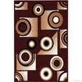 thumbnail image 2 of Allstar Burgundy Area Rug. Contemporary. Abstract. Traditional. Formal. Shapes. Spirals. Circles (5' 2" x 7' 1"), 2 of 7