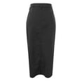 thumbnail image 5 of Ediodpoh Jean Skirt Long Women's Clothing Button Irregular Slit Denim High Waist Long Skirt Casual Women's Skirts Black L, 5 of 8
