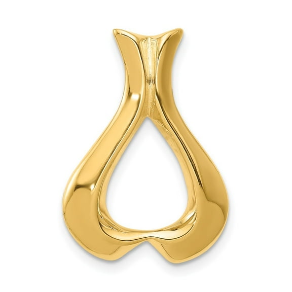 Diamond2Deal 14K Yellow Gold Slide Pendant for Women (L- 0.95 in, W- 0.6 in)