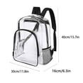 thumbnail image 3 of Tuvgenk Clear Backpack Stadium Approved Heavy Duty Stadium Backpack PVC Multi Pocket Easy Clean Travel Bag for Outdoor Sports Concert, 3 of 5
