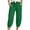 111-Dark Green, variant on LIIPEE Casual Pants For Women Solid Color Elastic High Waist Drawstring Mid-Calf Sports Trousers Pants With Pockets Female Stylish Office Attire Pants,Beige,L
