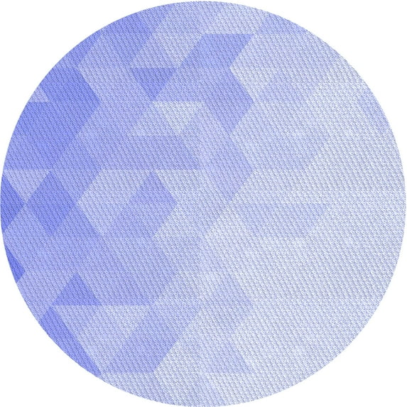 Ahgly Company Indoor Square Patterned Sky Blue Dress Blue Area Rugs, 3' Square