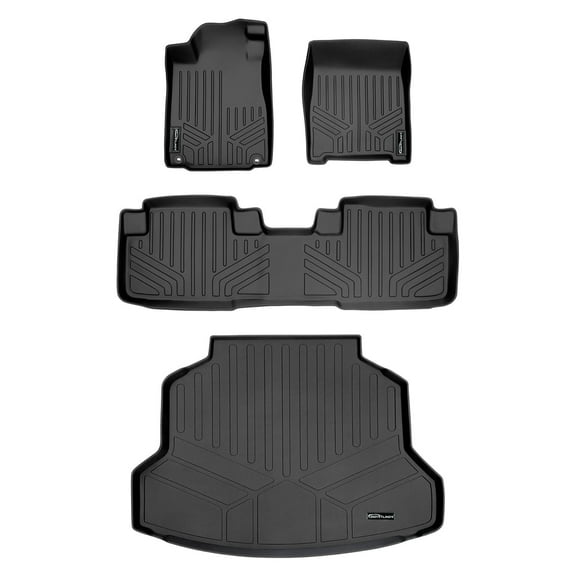 SMARTLINER Custom Fit Floor Mats 2 Rows and Cargo Liner Set Black Compatible With 2012-2016 Honda CR-V - All Models