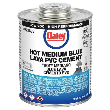 Oatey Cement,Brush-Top Can,32 fl oz,Blue 32163V