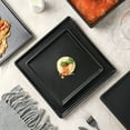 thumbnail image 3 of Stone + Lain Grace Stoneware Collection, Square Dinnerware Set, 12-Piece Service for 4, Black Matte, 3 of 6
