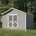 thumbnail image 2 of Little Cottage Co. 12x12 Classic Gable Shed with Floor, Outdoor Wood Storage Shed Do-It-Yourself Precut Kit, 2 of 14