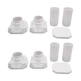 thumbnail image 4 of 10.63" x 34.65" White Plastic Stripes Roman Pillars Plant Stand (4 Count), 4 of 8