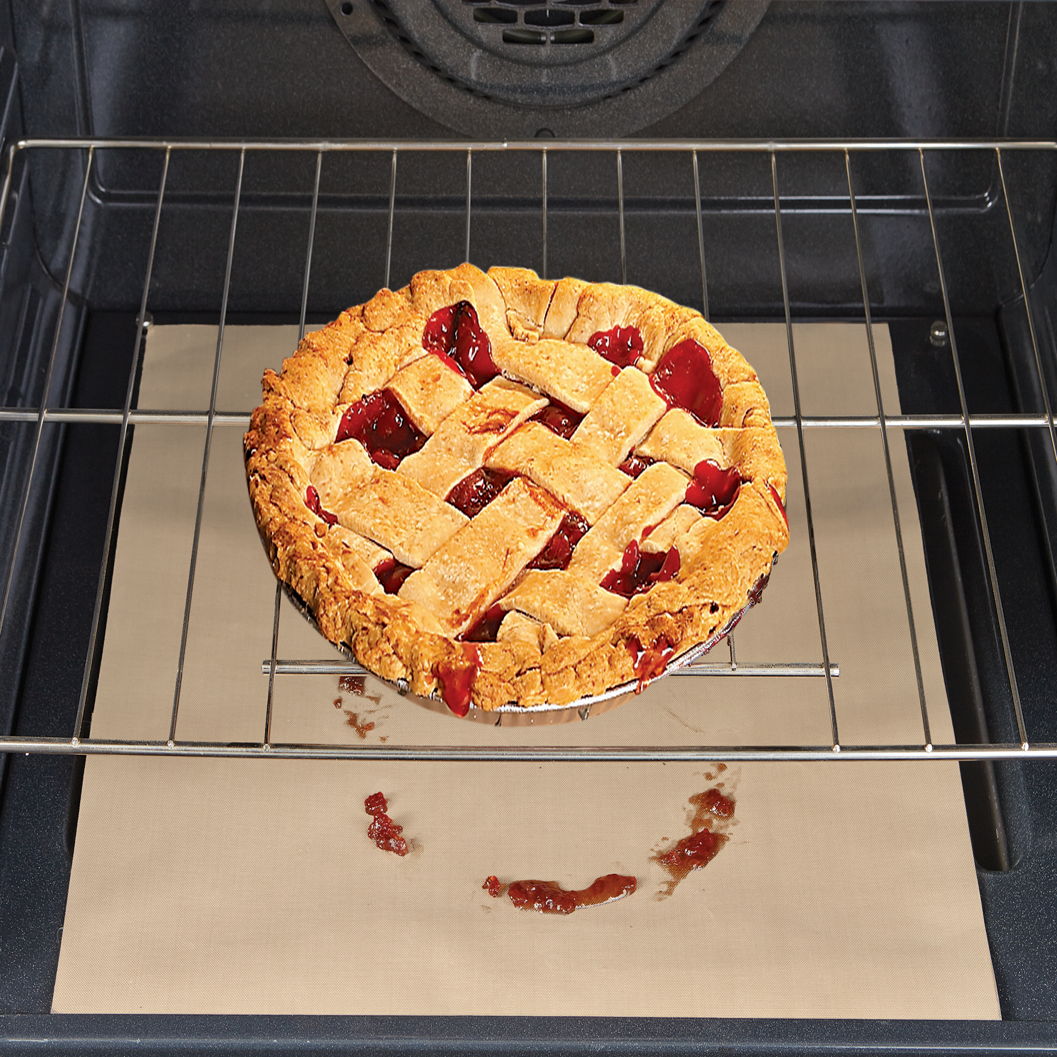 Collections Etc Non-Stick Oven Liners Set Of 2 - Fiberglass Protection Mats