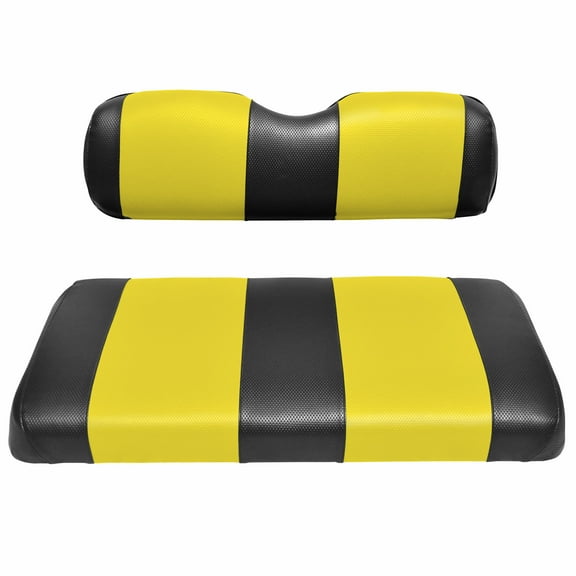 Replacement Seat Cover For Yamaha Drive or G-29 Golf Cart (Black & Yellow)