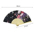 thumbnail image 3 of YAOMOBB Stylish Folding Fan Portable Japanese Style Decorative Bamboo Hollow Out Photo Prop Folding Classical Dance Photo Print, 3 of 7