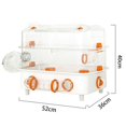 thumbnail image 2 of Hamster cage double-layer spacious acrylic transparent feeding box house, 2 of 6