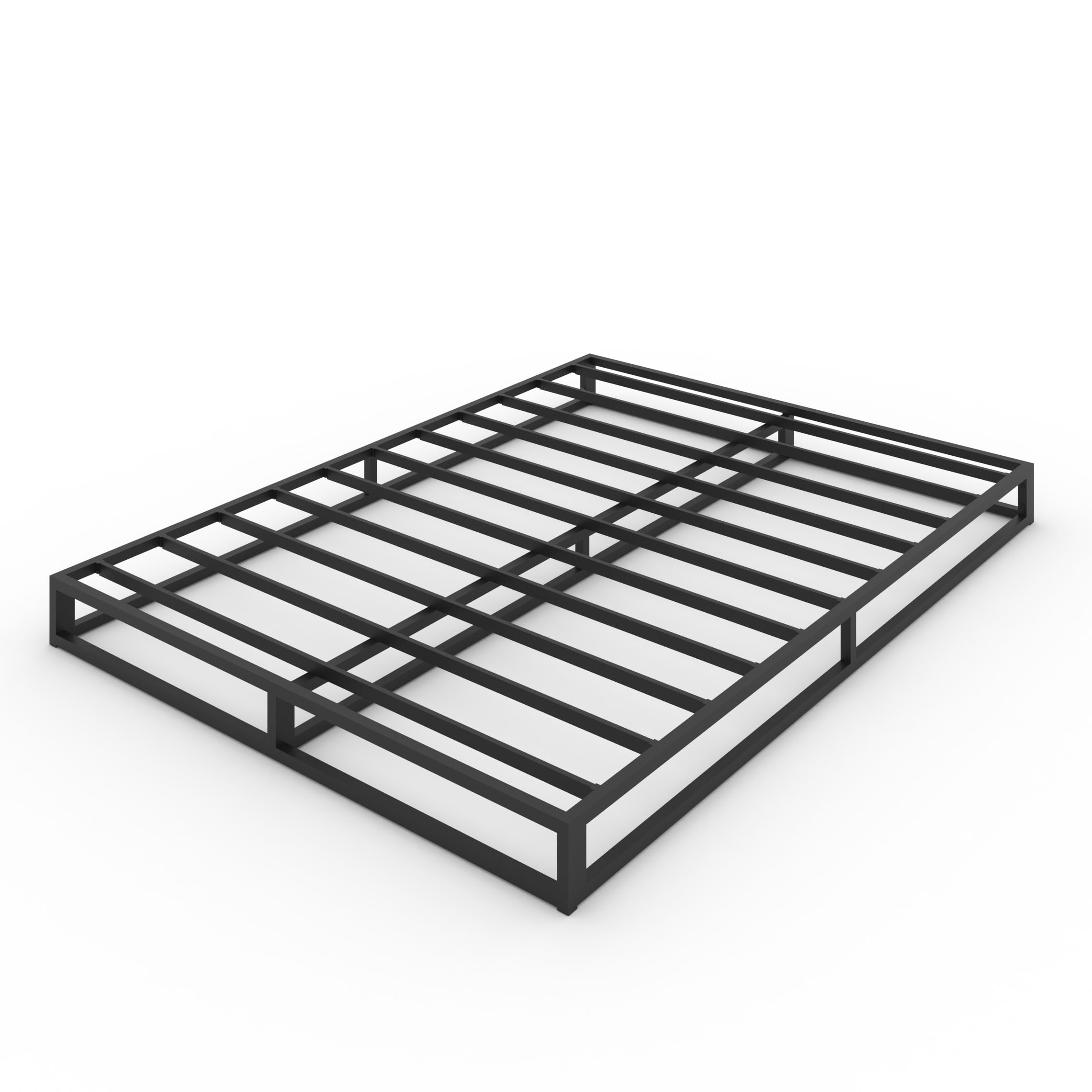 6 Inch Queen Bed Frame with Steel Slat Support, Low Profile Queen Metal