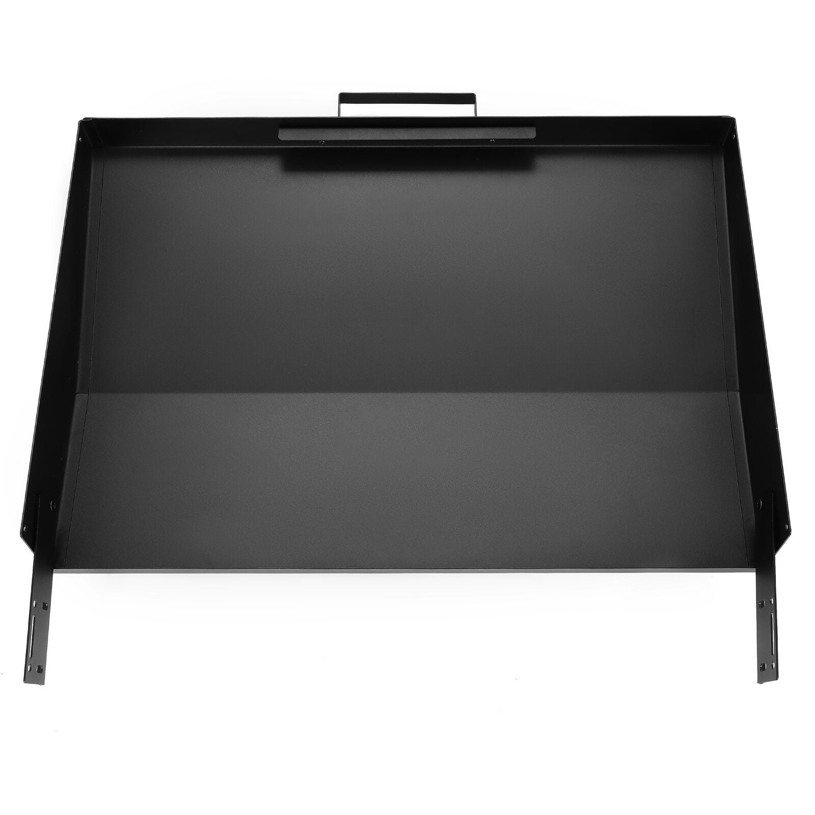 Kojem 28" Hinged Lid Griddle Cover for 28 inch Blackstone Griddle with Rear Grease Collection Black Steel
