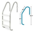 thumbnail image 5 of Swimline HydroTools 3 Step Inground Swimming Pool Stainless Steel Ladder, 5 of 5
