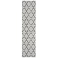 thumbnail image 2 of SAFAVIEH Machine Washable Rug Indoor/Outdoor Bermuda Collection - Bermuda Abraham Geometric Quatrefoil Indoor/Outdoor Runner Rug Ivory/Grey, 2' x 8', 2 of 7