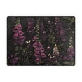 thumbnail image 5 of Yayeee Area Rugs for Living Room 5.2'x4' Non Slip Washable Bedroom Floor Carpet, Dark Purple Floral Pattern, 5 of 6