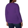 thumbnail image 2 of Just My Size Women's Long-Sleeve V-Neck 100% Cotton T-Shirt, Style OJ043, 2 of 2