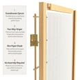 thumbnail image 4 of Red Lantern 3 ft. Short Window Pane Shoji Screen - Natural - 6 Panels, 4 of 7