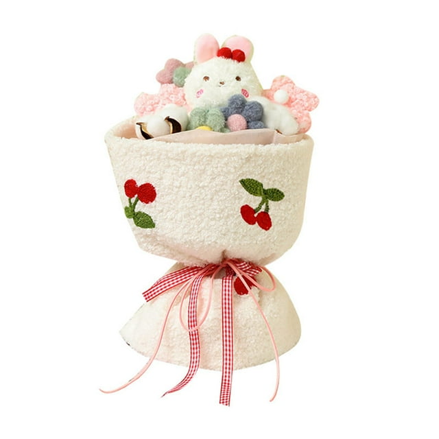 Plush Bouquet Toy, Soft Material Cartoon Fine Texture Stuffed Plush Flower Cute For Birthday