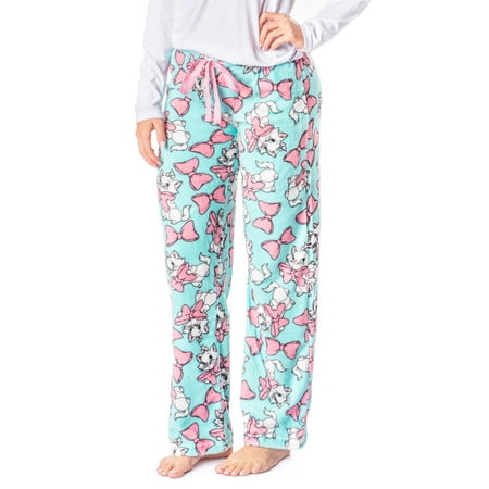 

Disney Women s Aristocats Marie Kitty Cat Minky Fleece Plush Pajama Pants (MD)