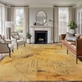 thumbnail image 2 of Vintage Map Large Area Rugs for Bedroom Living Room, Non Slip Carpet Bedside Rug, Middle Century Farmhouse Natural Landscape Rectangular Floor Cover Kitchen Accent Rug 5'x8' for Dining Room/Office, 2 of 9