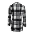 thumbnail image 5 of JGNGSHN Women Plaid Shacket Jacket Trendy Fall Casual Button Flannel Tartan Trench Coat Winter Clothing with Pockets, 5 of 7