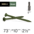 thumbnail image 4 of Deck Plus Green Deck Screws, Steel, 1lb Box (#10 x 2.5"), 4 of 11