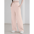 thumbnail image 4 of Women's High Waist Wide Leg Tie-Waist Casual Sweatpants, 4 of 5