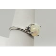 thumbnail image 3 of Size 9, White Fire Opal Topaz Silver Ring, 3 of 5