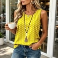 thumbnail image 5 of Vrorvz Polka Dot Tank Top for Womens Sleeveless Crew Neck Shirt Summer Casual Trendy Going out Tops, 5 of 5