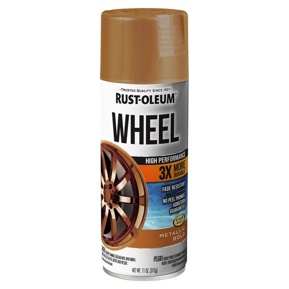 Rust-Oleum Automotive High Performance Wheel 3X, Metallic Gold, 11 Oz Spray - 368077