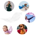 thumbnail image 4 of GZHJMY Women Girls Long Silk Scarf, White Solid Color Summer Lightweight Shawl, Outdoor Floral Large Wrap 71X35 Inch, 4 of 5