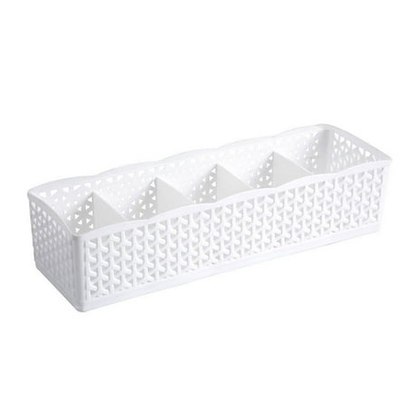 

Plastic Divided Storage Organizer Box Environmentally Friendly Bins For Hair Ties Belts Underwear Socks Bras