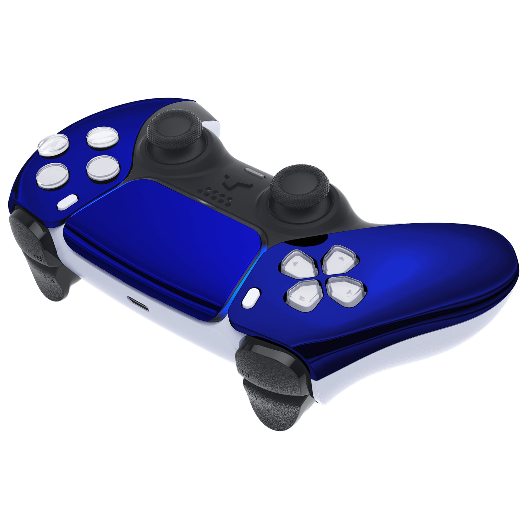 eXtremeRate Chrome Blue Glossy Touchpad Front Housing Shell Compatible with  ps5 Controller, DIY Replacement Shell Custom Touch Pad Cover Faceplate  Compatible with ps5 Controller