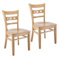 thumbnail image 1 of Chaise d'Appoint en Diamant Naturel avec Assise en Bois (Lot de 2), 1 of 1