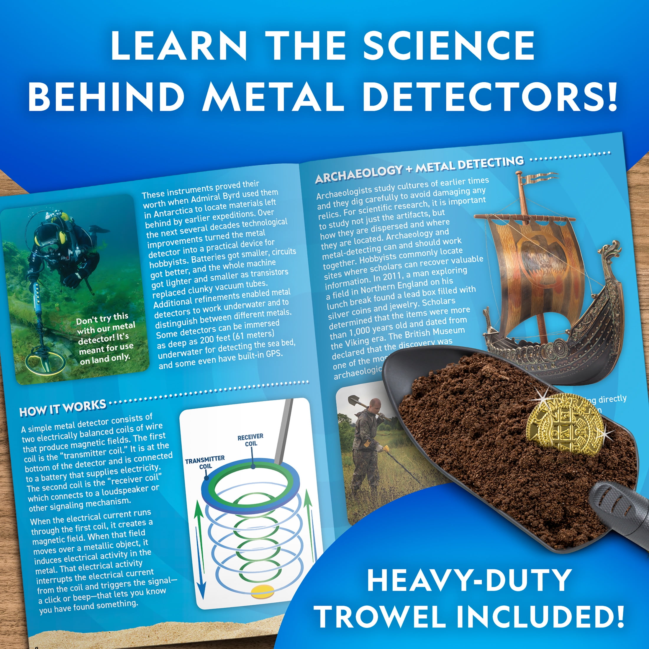 National Geographic Kids Metal Detector Starter Kit with Waterproof Coil