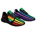 thumbnail image 5 of Unisex Rainbow Sneakers, LGBT Shoes for Men Women Lightweight Breathable Running Shoes Black Size 6, 5 of 7